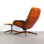 Plycraft "Mr. Chair" Lounge Chair + Ottoman // George Mulhauser