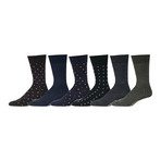 Merino Wool Mid-Calf Dress Socks I // Multicolor // Pack of 6