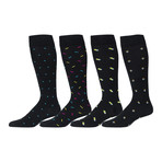 Pima Cotton Over the Calf Dress Socks // Black // Pack of 4