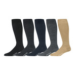 Top 5 Merino Wool Over the Calf Dress Socks // Multicolor // Pack of 5