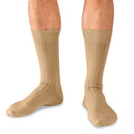 Pima Cotton Mid-Calf Dress Socks // Navy + Khaki + Gray // Pack of 3