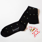 Pima Cotton Over the Calf Dress Socks // Black // Pack of 3