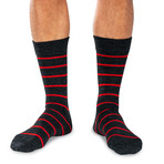 Merino Wool Mid-Calf Dress Socks II // Black + Charcoal + Navy // Pack of 3