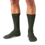 Merino Wool Mid-Calf Dress Socks // Olive + Charcoal + Khaki // Pack of 6