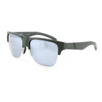 Men's Lowdown N Sunglasses // Matte Olive Crystal + Gray Mirror