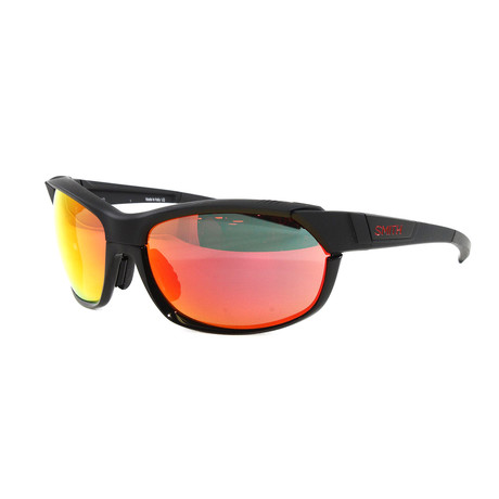 Smith // Men's Overdrive N Sunglasses // Black + Red Sol X