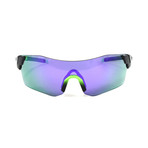 Men's Pivlock Arena Sunglasses // Reactor Green + Purple Sol X