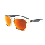 Men's Founder Slim Sunglasses // Desert Crystal Smoke + Chromapop Sun Red Mirror