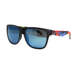 Smith // Men's Polarized Lowdown Sunglasses // Matte Black + Multicolor