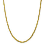 Solid 14K Yellow Gold Lite Weight Wheat Chain + Lobster Clasp // 3.3mm (20")