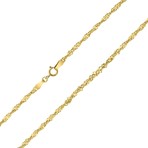 Solid 10K Yellow Gold Diamond Cut Sparkle Chain + Spring Ring Clasp // 2.2mm (18")
