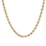 Hollow 10K Yellow Gold Diamond Cut Sparkle Rope Chain Necklace // 3.2mm (18" // 4g)
