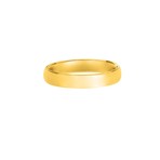 Solid 14K Gold + Yellow Finish Shiny Wedding Band Ring // 4.0mm (5)