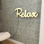 Motivational Light Up Words // Relax