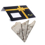 Silk Handkerchief + Gift Box // Cream Paisley