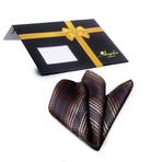 Silk Handkerchief + Gift Box // Brown Knit