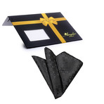 Silk Handkerchief + Gift Box // Black Squares