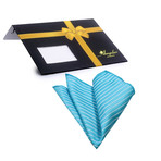 Silk Handkerchief + Gift Box // Blue + White