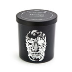 Silver Delft Skull Candle // 7.5 Oz // Moonlight