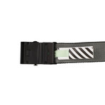 Off-White // Industrial Logo Belt // Gray + Green