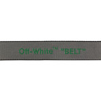 Off-White // Industrial Logo Belt // Gray + Green