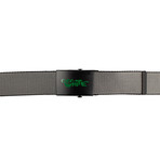 Off-White // Industrial Logo Belt // Gray + Green