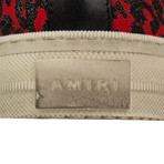 Amiri // Vintage Glitter Leopard Print High Top Sneakers // Red (US: 7)