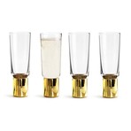 Club Gold Champagne Glass