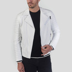 Jayce Leather Jacket // White (L)