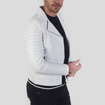 Jayce Leather Jacket // White (L)