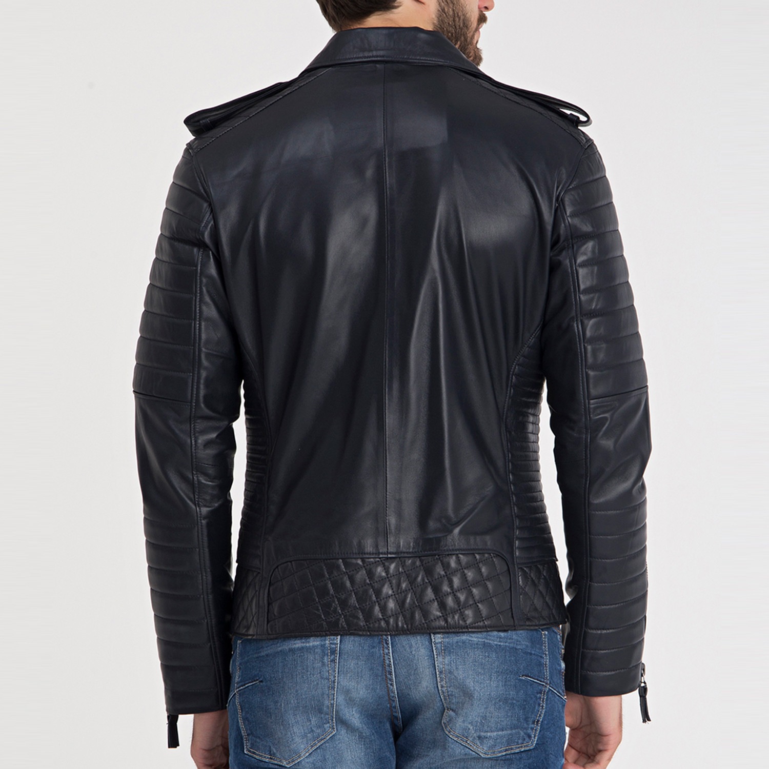 Fraser Leather Jacket // Navy Blue (XL) - Iparelde - Touch of Modern