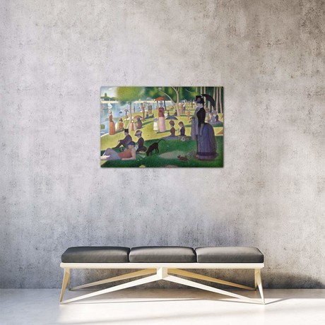 Sunday Afternoon on the Island of La Grande Jatte by Georges Seurat (26"W x 18"H x 0.75"D)