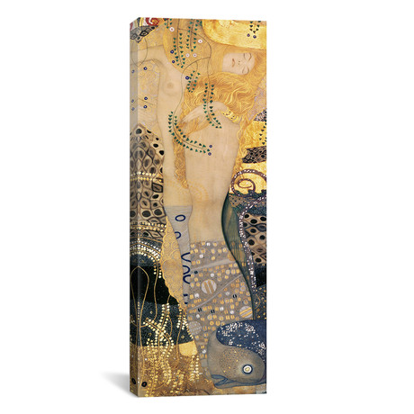 Water Serpents I, 1904-07 // Gustav Klimt (12"W x 36"H x 0.75"D)