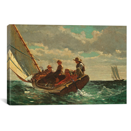 Breezing Up ( A Fair Wind), 1873-76 // Winslow Homer (26"W x 18"H x 0.75"D)