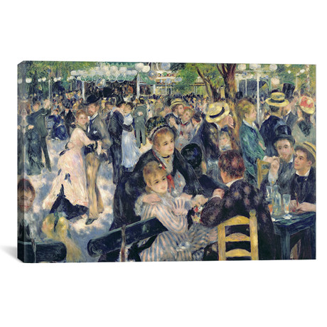 Ball at the Moulin de la Galette, 1876 // Pierre-Auguste Renoir (26"W x 18"H x 0.75"D)