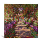 A Pathway in Monet's Garden, Giverny, 1902 // Claude Monet (18"W x 18"H x 0.75"D)