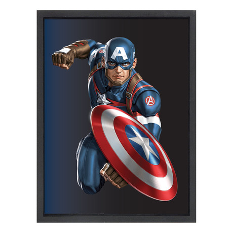 Captain America Wall Art (16"W x 12"H)