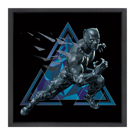 The Black Panther Framed Comic Wall Art (12"W x 12"H)
