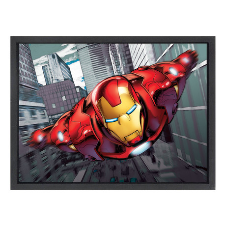 Iron Man Comic Book Wall Art (16"W x 12"H)