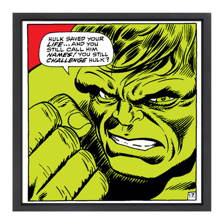 Incredible Hulk Comic Book Wall Art (12"W x 12"H)
