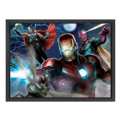 Marvel Characters Framed Comic Book Wall Art (16"W x 12"H)