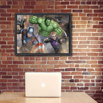 Avengers Comic Framed Wall Art (16"W x 12"H)