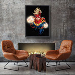 Captain Marvel Comic Character Wall Art (16"W x 12"H)