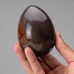 Natural Polished Polychrome Jasper Egg // Green + Yellow