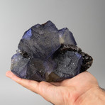 Natural Purple Fluorite on Matrix