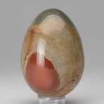 Natural Polished Polychrome Jasper Egg // Black + Brown