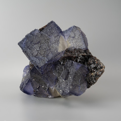 Natural Purple Fluorite on Matrix