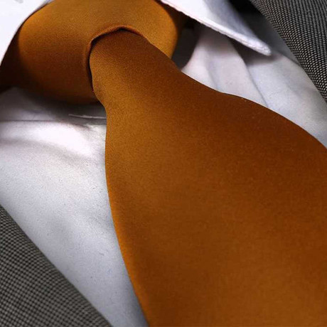 Silk Neck Tie // Solid Orange