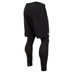 2-In-1 Shorts + Leggings // Black (XS)
