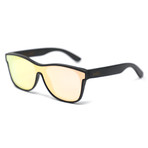 Dozer Polarized Sunglasses // Black + Rose Gold